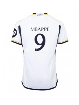 Real Madrid Kylian Mbappe #9 Heimtrikot 2023-24 Kurzarm